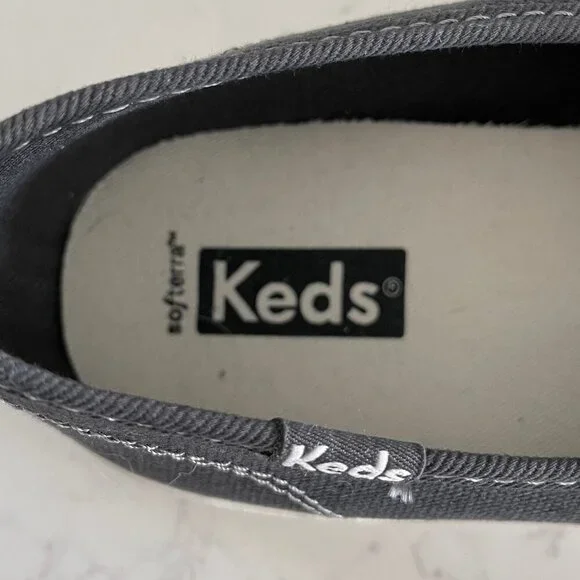 Keds Champion Lace Up Canvas Casual Sneakers w Softerra Black + White Sz 10 NWT - Picture 8 of 10